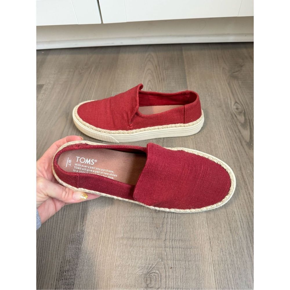 Tom’s Women’s Size 7 Casual Cloth Slip on Comfort Espadrille’s Shoes